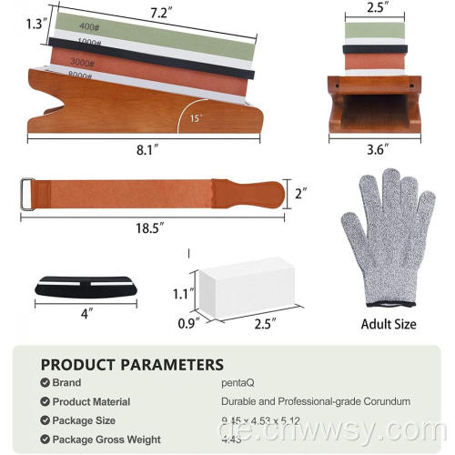 Schärfstein-Set mit abgewinkelter Basis